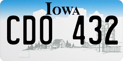 IA license plate CDO432