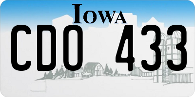 IA license plate CDO433