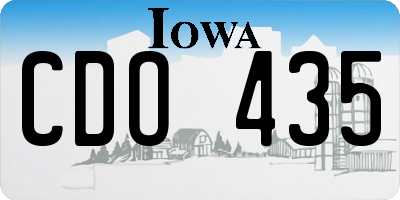 IA license plate CDO435