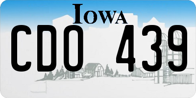 IA license plate CDO439