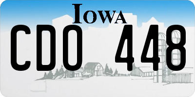 IA license plate CDO448