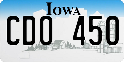 IA license plate CDO450