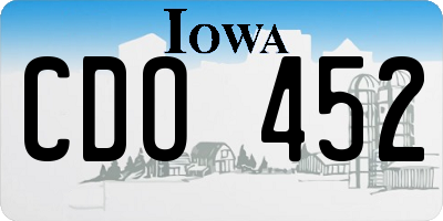IA license plate CDO452