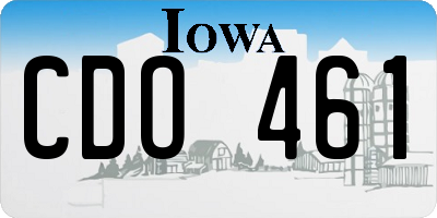 IA license plate CDO461