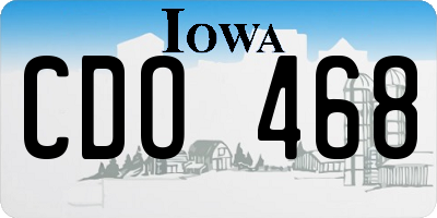 IA license plate CDO468