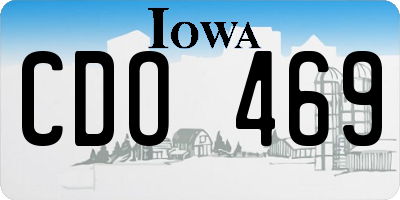 IA license plate CDO469