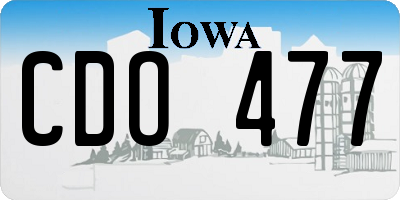 IA license plate CDO477