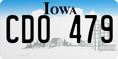 IA license plate CDO479