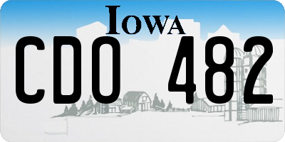 IA license plate CDO482