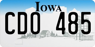 IA license plate CDO485