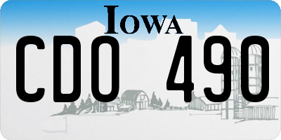 IA license plate CDO490