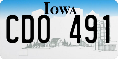 IA license plate CDO491