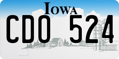 IA license plate CDO524