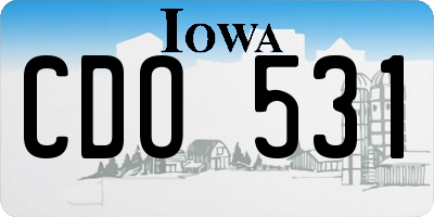 IA license plate CDO531