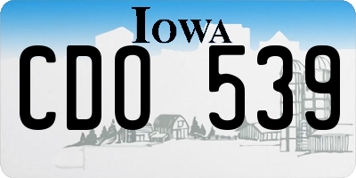 IA license plate CDO539