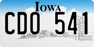 IA license plate CDO541