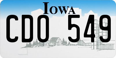 IA license plate CDO549