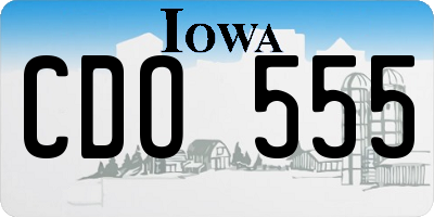 IA license plate CDO555