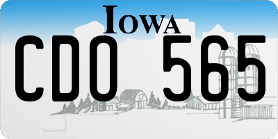IA license plate CDO565