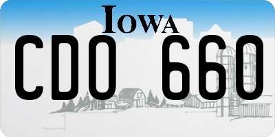 IA license plate CDO660