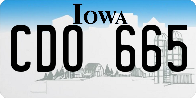 IA license plate CDO665