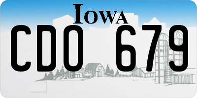 IA license plate CDO679