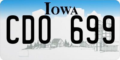 IA license plate CDO699