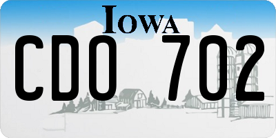 IA license plate CDO702