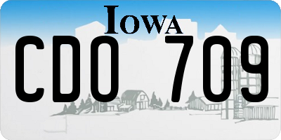 IA license plate CDO709