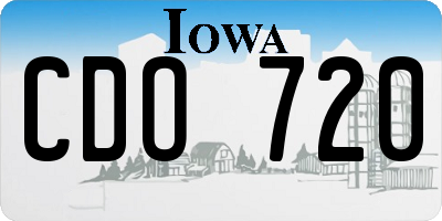 IA license plate CDO720