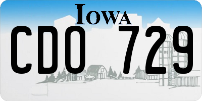 IA license plate CDO729