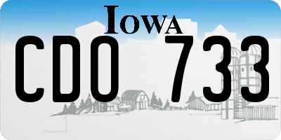 IA license plate CDO733