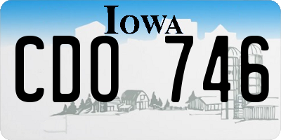 IA license plate CDO746