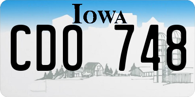 IA license plate CDO748