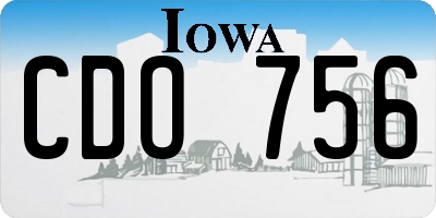 IA license plate CDO756