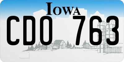 IA license plate CDO763