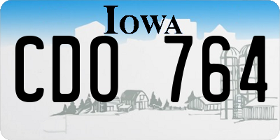 IA license plate CDO764