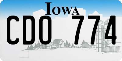 IA license plate CDO774