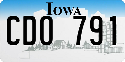IA license plate CDO791