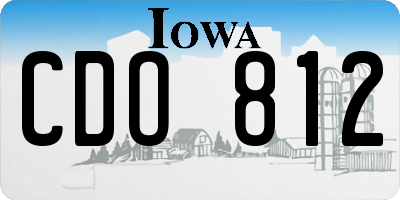 IA license plate CDO812