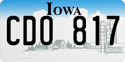 IA license plate CDO817