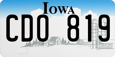 IA license plate CDO819
