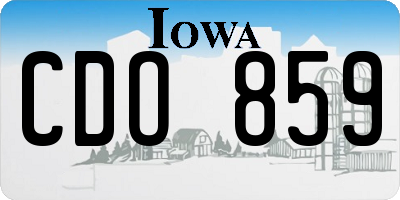 IA license plate CDO859