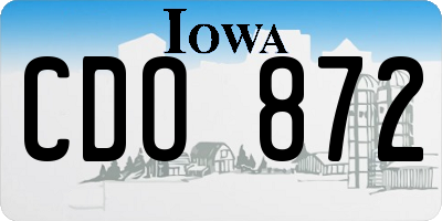 IA license plate CDO872