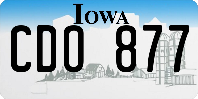 IA license plate CDO877