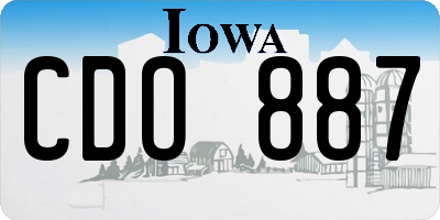 IA license plate CDO887