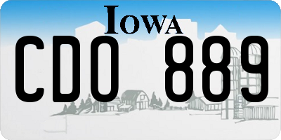 IA license plate CDO889