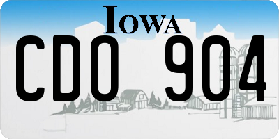 IA license plate CDO904