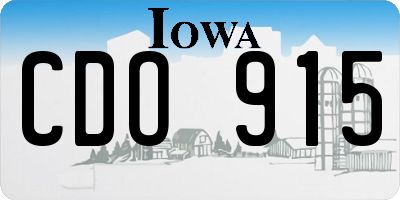 IA license plate CDO915