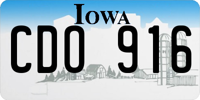 IA license plate CDO916